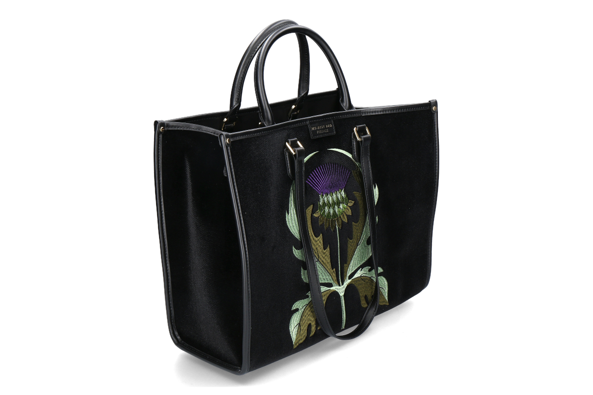 My-Best Bag Firenze bag ATENA HERBARIUM- black/ green/ thistle